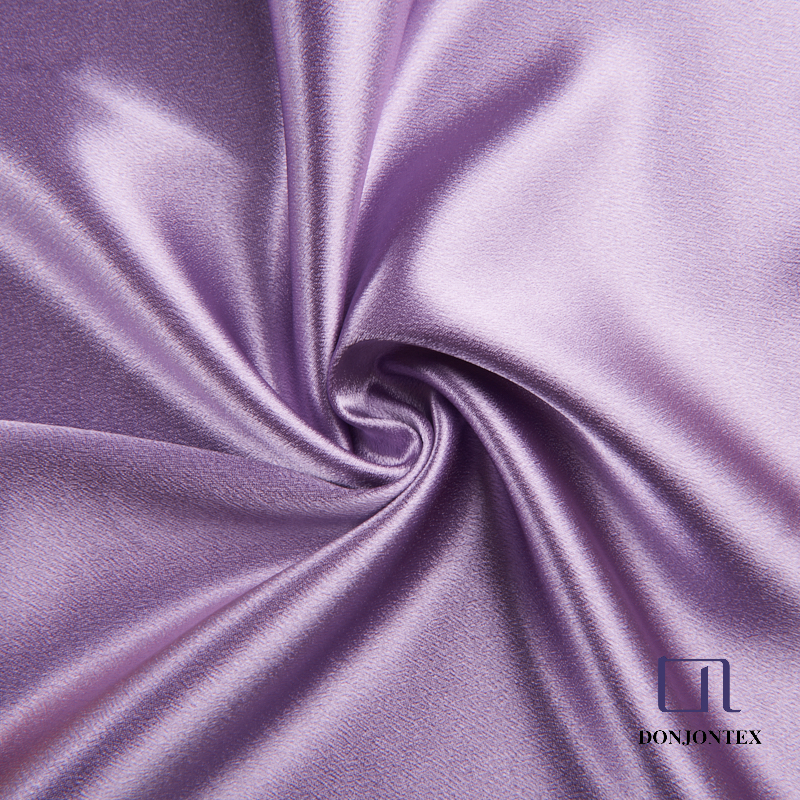 Shiny Soft Polyester Satin Fabric for pajama dress and blouse