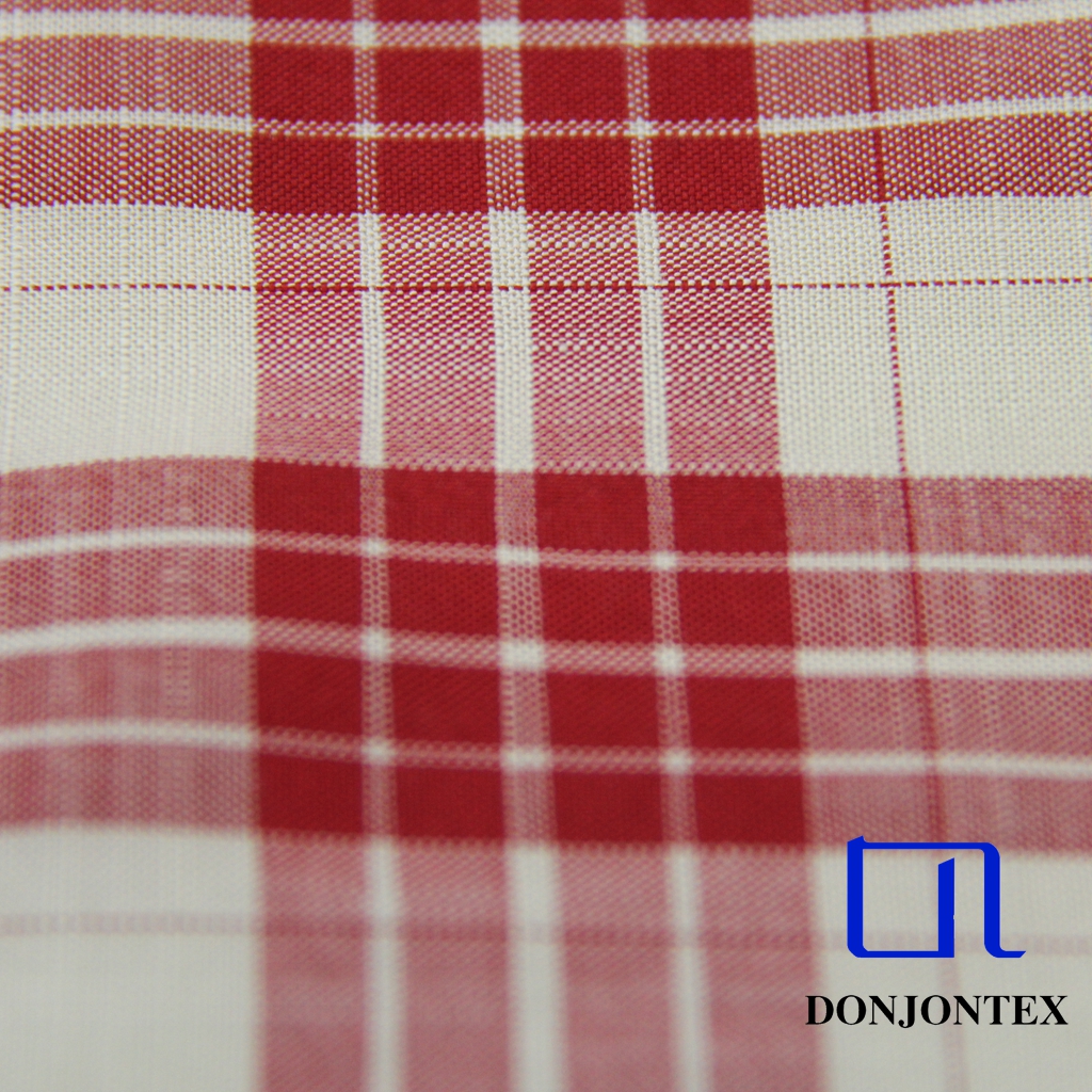Designer Choice Yarn Dyed Polyester Rayon Check Fabric for Women Dress or Bed Sheets