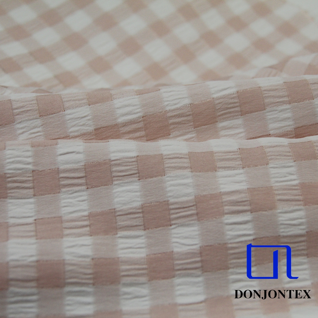 Elegant Yarn Dyed Polyester Spandex Fabric for Women Dress or Bed Sheets
