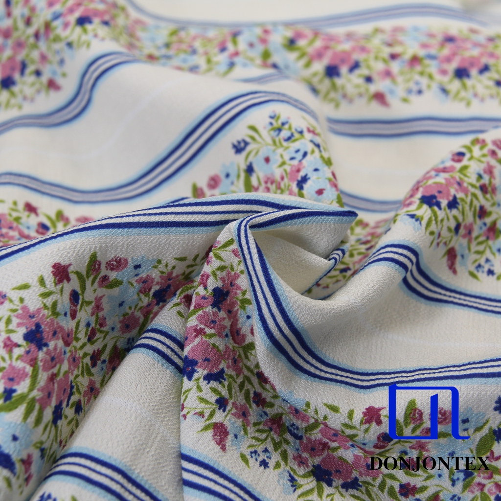 Hot Sale Digital printed Rayon/Nylon fabric soft Plain fabric for Dress and Women Dress