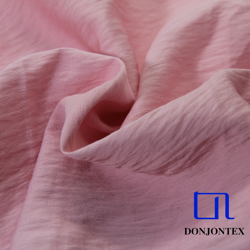 Premium Quality Nylon Rayon Linen Stripe Fabric For Summer Women Dress and Long Sleeve