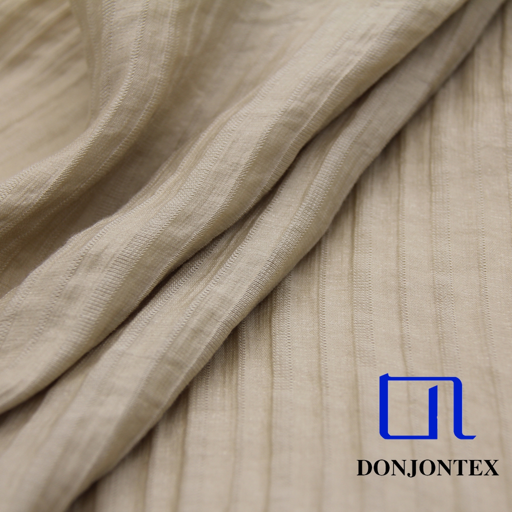 2025 Premium Breathable Soft Monofilament Striped Sparkle NR Fabric for Garment