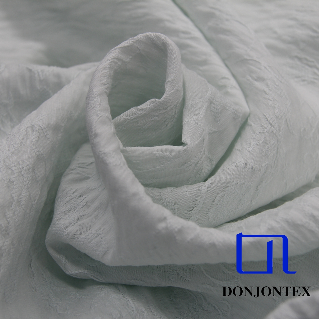 Factory Direct China NR Soft Floral Plain Monofilament Nylon Rayon Jacquard Fabric for Garment