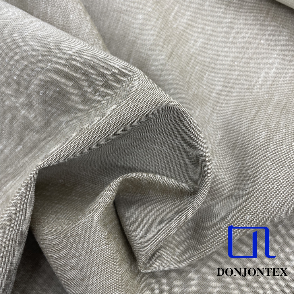 Latest Fashion Lyocell Linen Spandex Poly Breathable Eco-friendly Fabric for Long-Sleeved Shirt