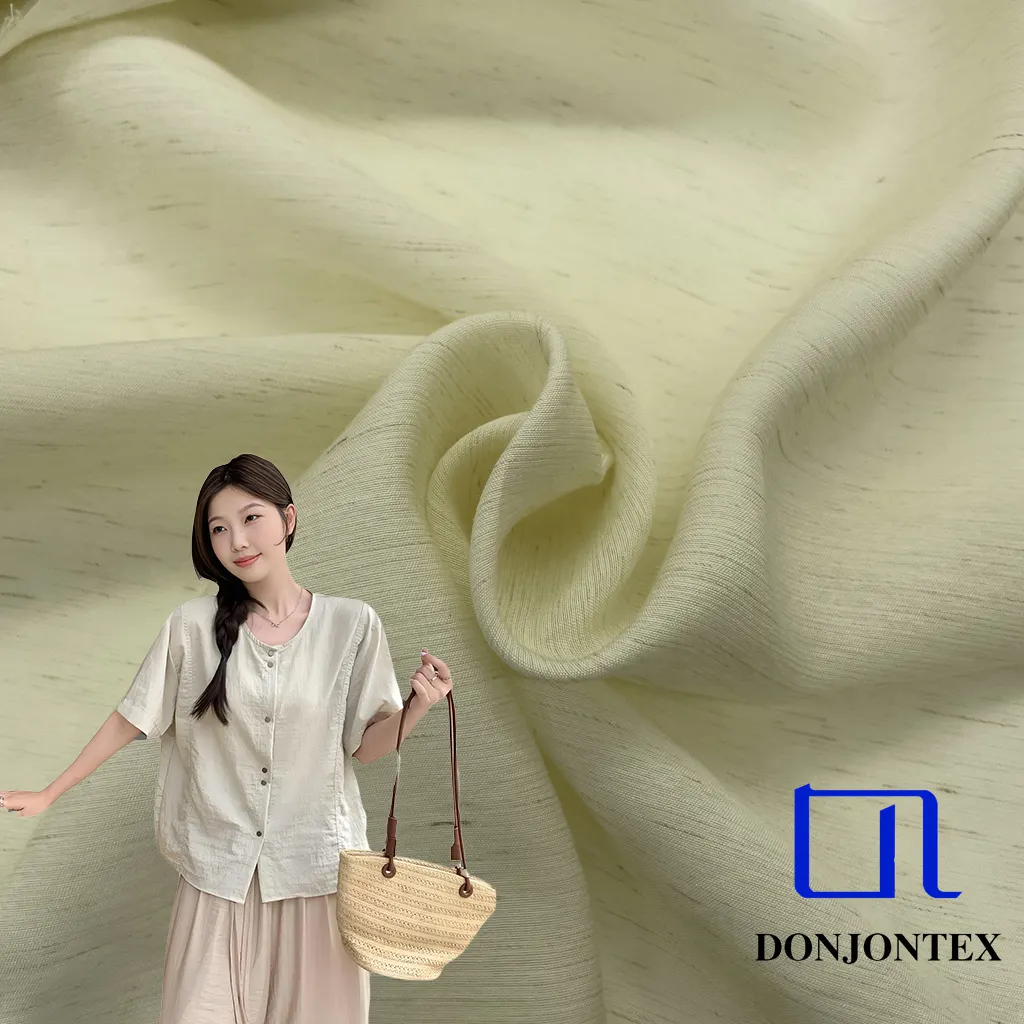Hot Sale Nylon Rayon Linen Nature Breathable Eco-friendly Fabric for Summer Casual Dress