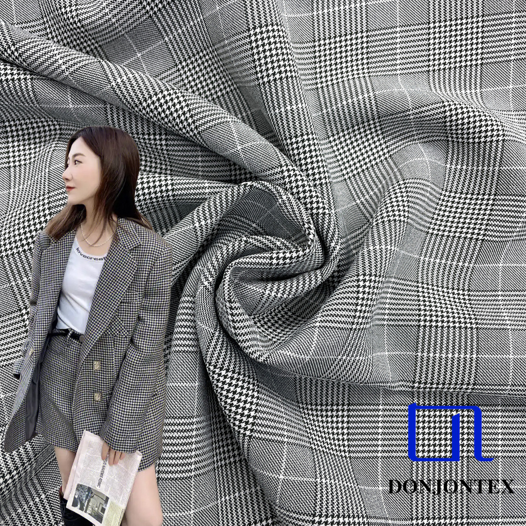 Premium Quality Design Two-color Loris Lelise Elastic Imitation Linen Effect Draping Fabric for Women Pants or Coats