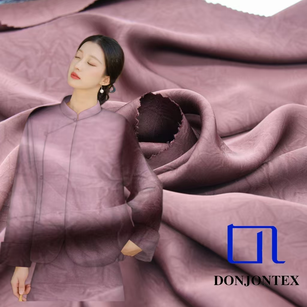 Premium 4/4 SPH Recycled P100 Crepe Double-Face Satin Fabric for Women Eco-Friendly Soft Smooth Casual Wear for Skirts Suits