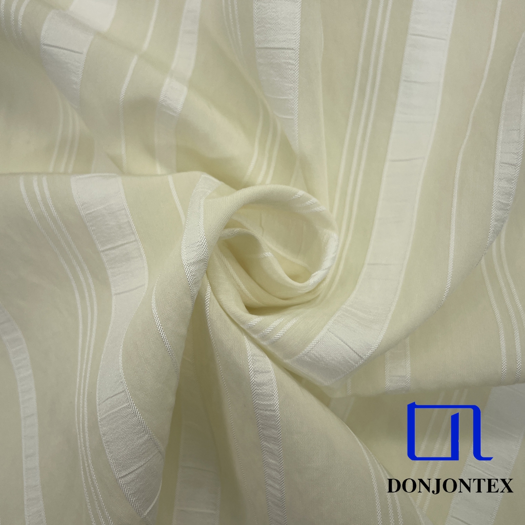 Factory Price Shiny Rayon/Nylon/Polyester Vertical Stripe Fabric Soft Plain Fabric for Dress and Shirt