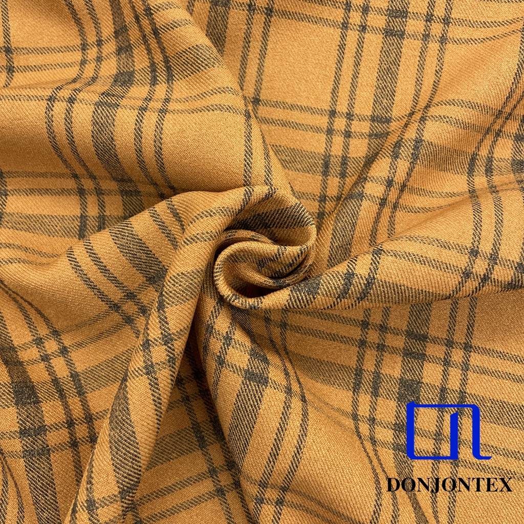 Premium Quality 100% Polyester Yarn Dyed Check Fabric for Women's Pants