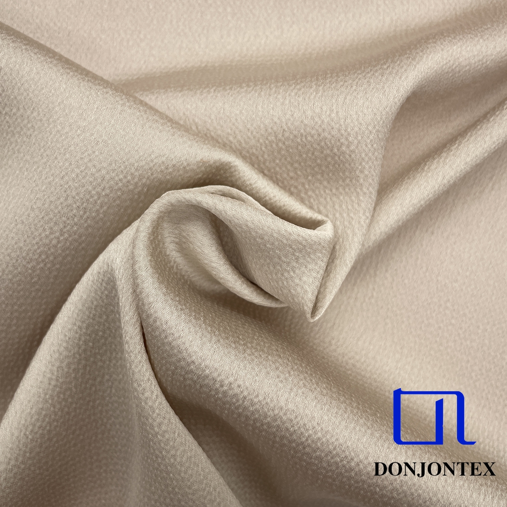 Luxury Feel 100% Polyester Satin Fabric Plain Dyed Stretch Soft Feeling for Girls' Popular Dress and Sleepwear