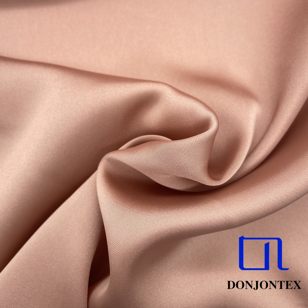 Premium Quality Shiny Fashion Satin Fabric Plain Dyed Stretch and Anti-Static Soft Feeling for Girls' Popular Dress Blouse