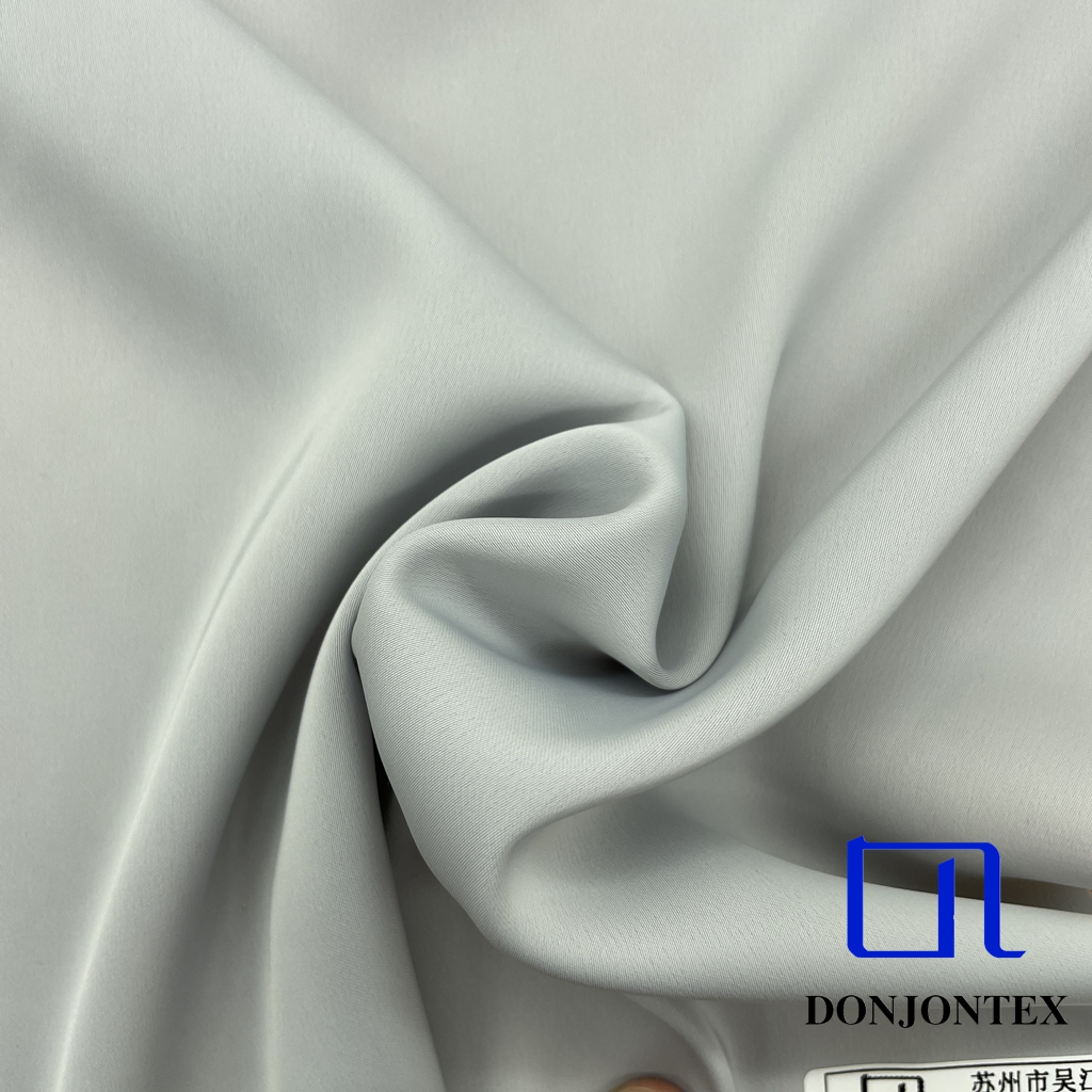 Designer Choice Polyester Spandex Plain Stretch Satin Fabric with Shiny Soft Feeling for Girls' Popular Dress and Sleepwear