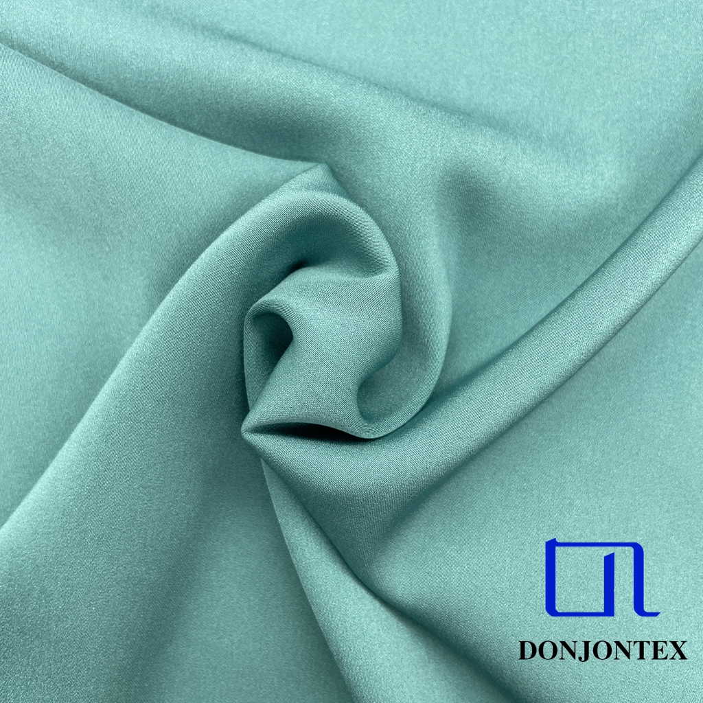 Premium Quality Polyester Spandex Stretch Satin Fabric with Shiny Soft Feeling for Girls' Popular Dress and Sleepwear