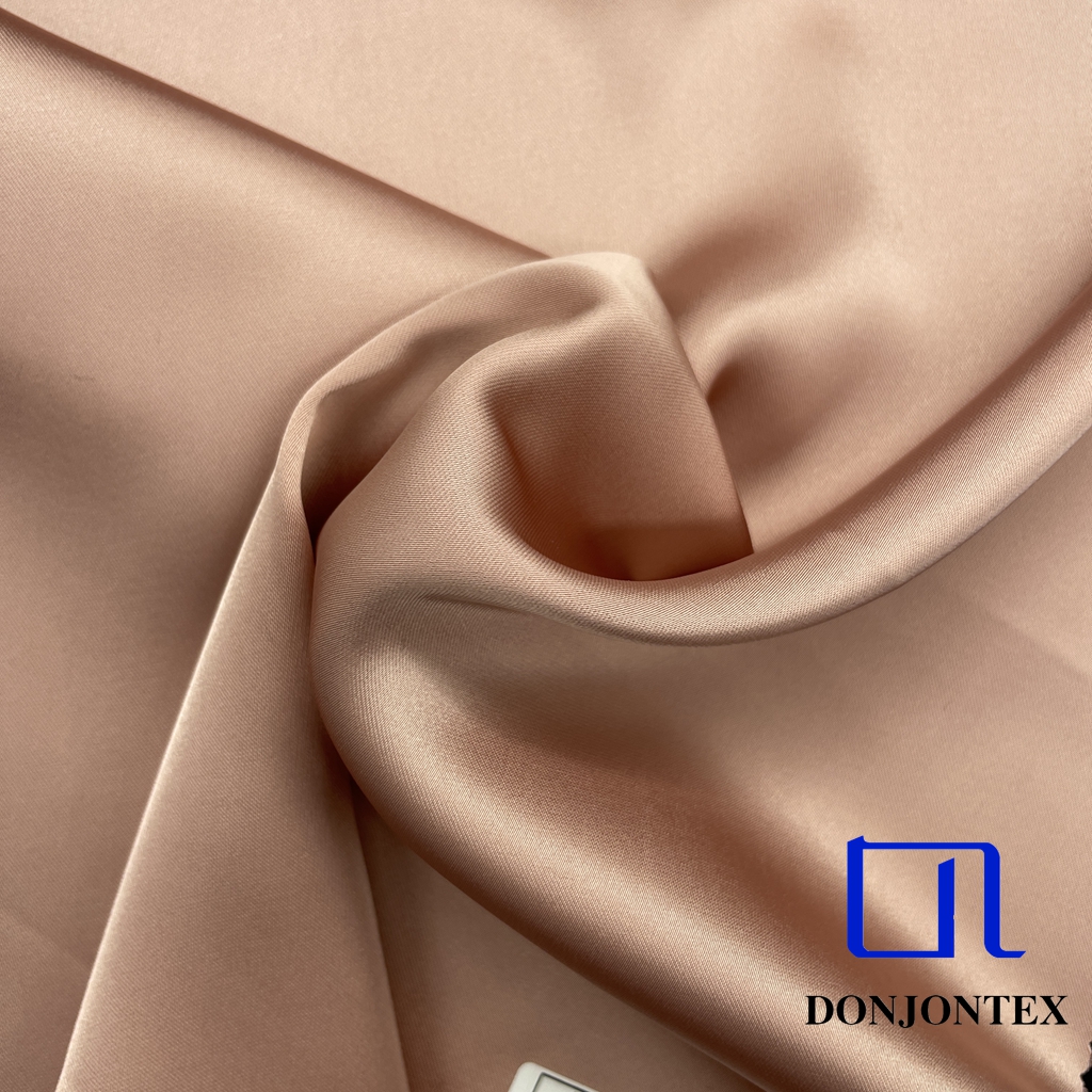 Soft Touch Polyester Double Face Plain Satin Fabric with Shiny Soft Feeling for Girls' Popular Dress and Sleepwear