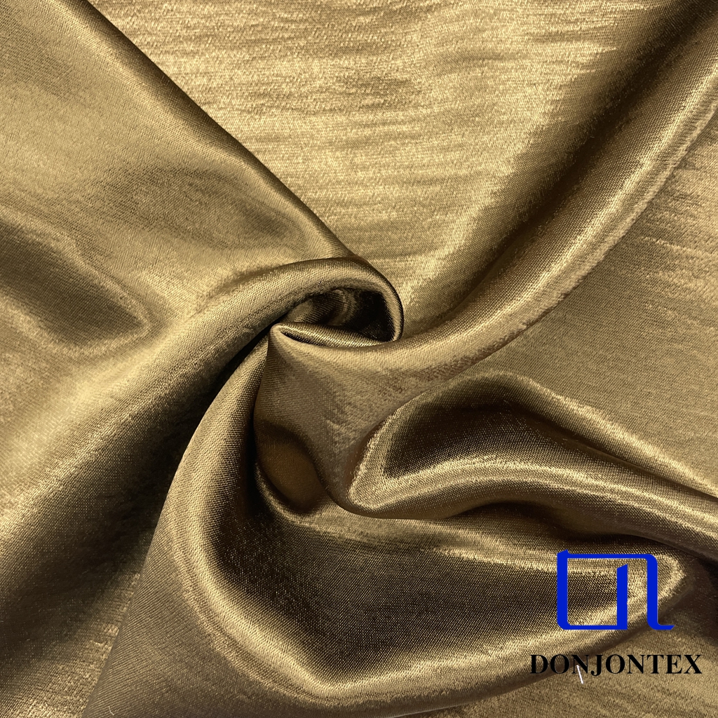 Trendy 100% Polyester Acetate-like Plain Satin Fabric with Shiny Soft Feeling for Girls' Popular Dress and Sleepwear