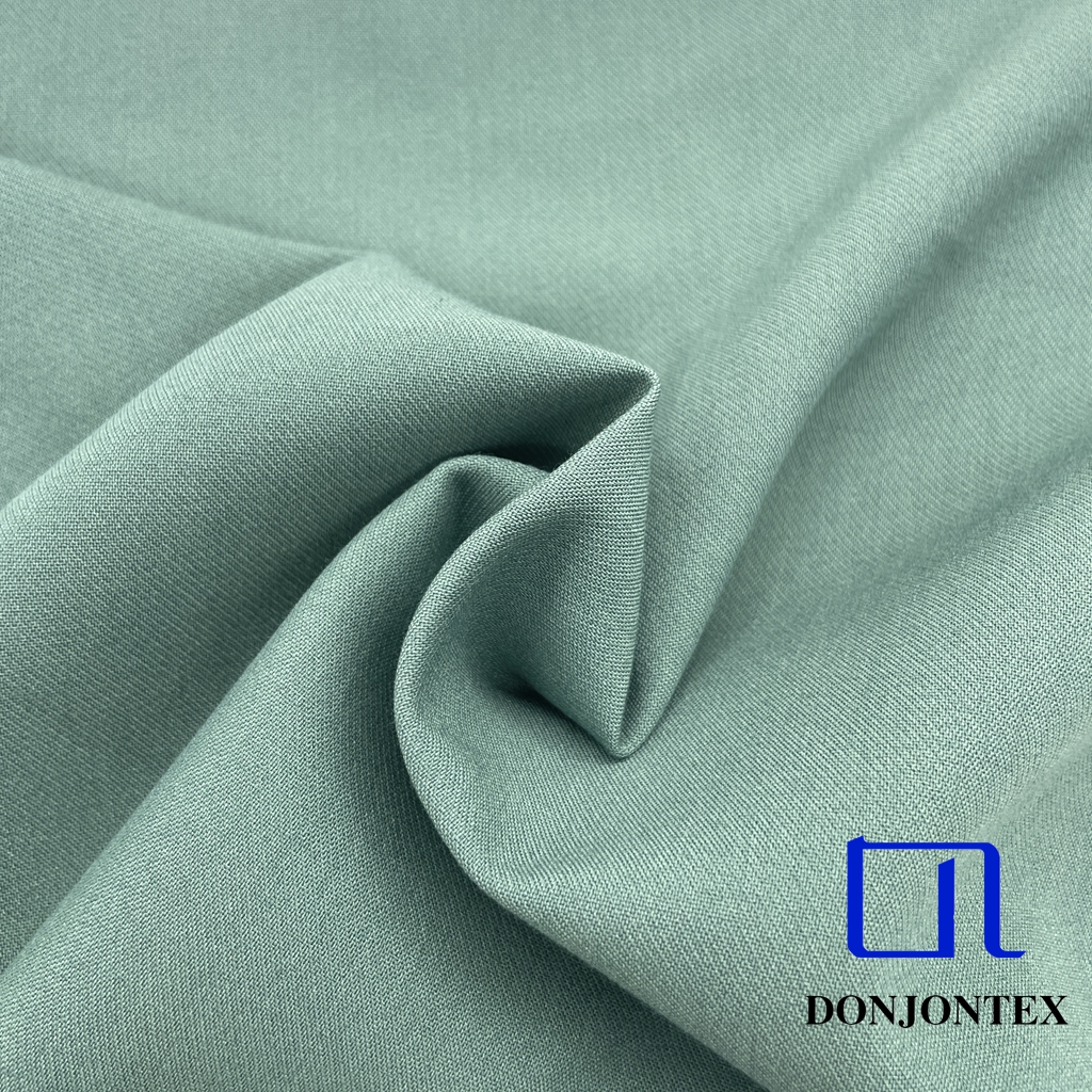 Soft Touch Four Way Stretch Polyester Rayon Spandex Double Layer Twill Soft Hand Feeling Fabric for Outdoor Activewear