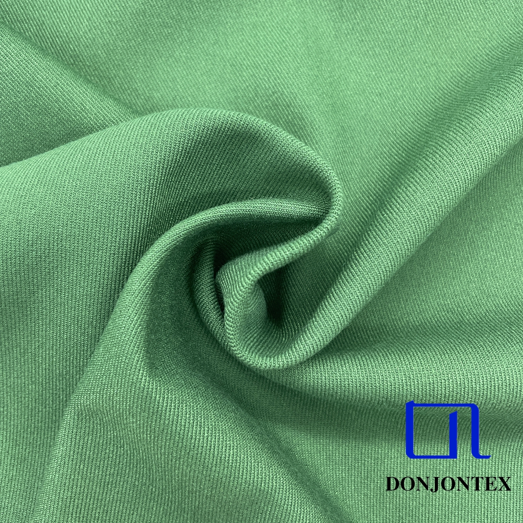 Eco-Friendly Weft Stretch Polyester Rayon Spandex Double Layer Twill Soft Hand Feeling Fabric for Outdoor Activewear