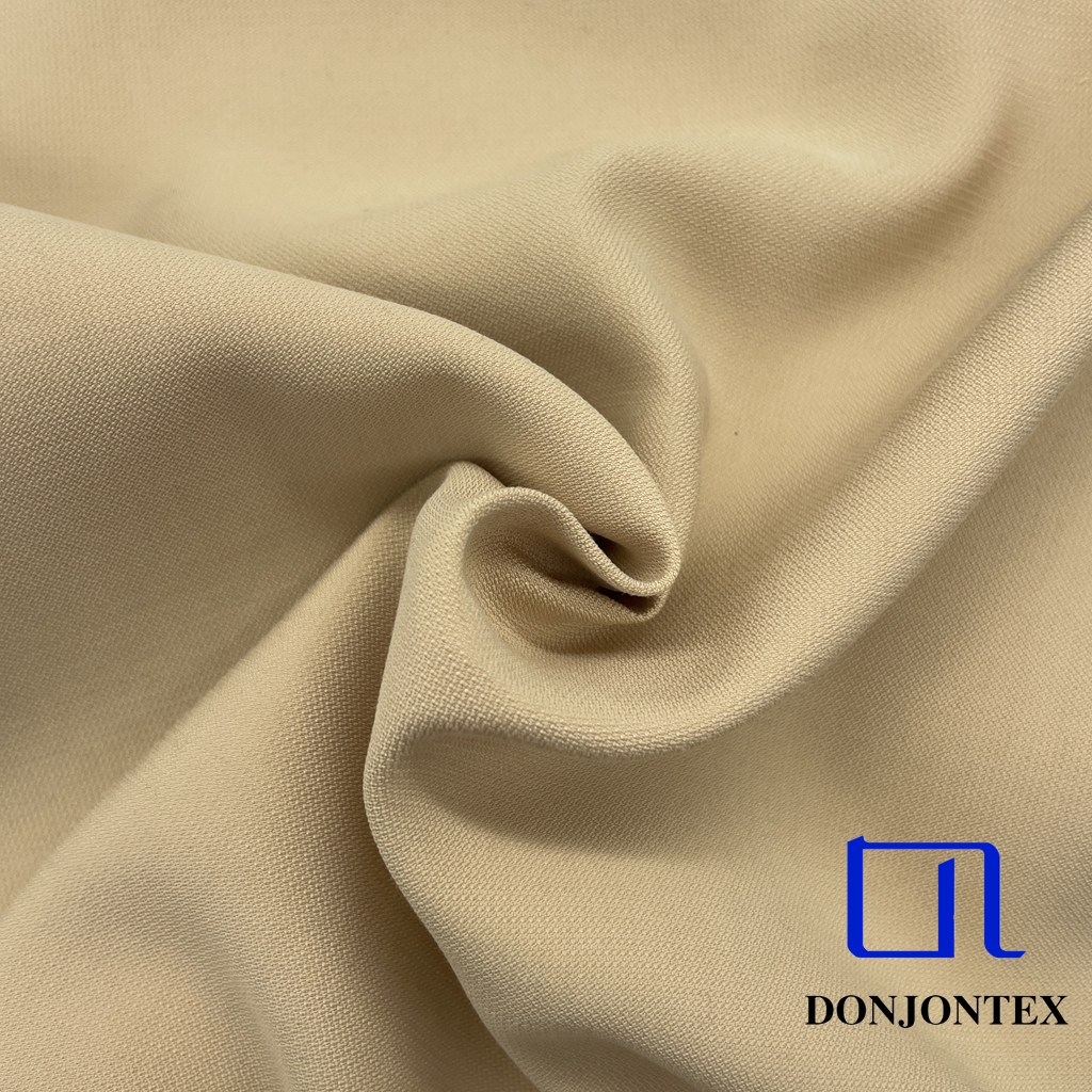 Latest Fashion Oeko-tex Standard Polyester Rayon Soft Touch Stretch Twill Style Fabric for Women Dress and Pants