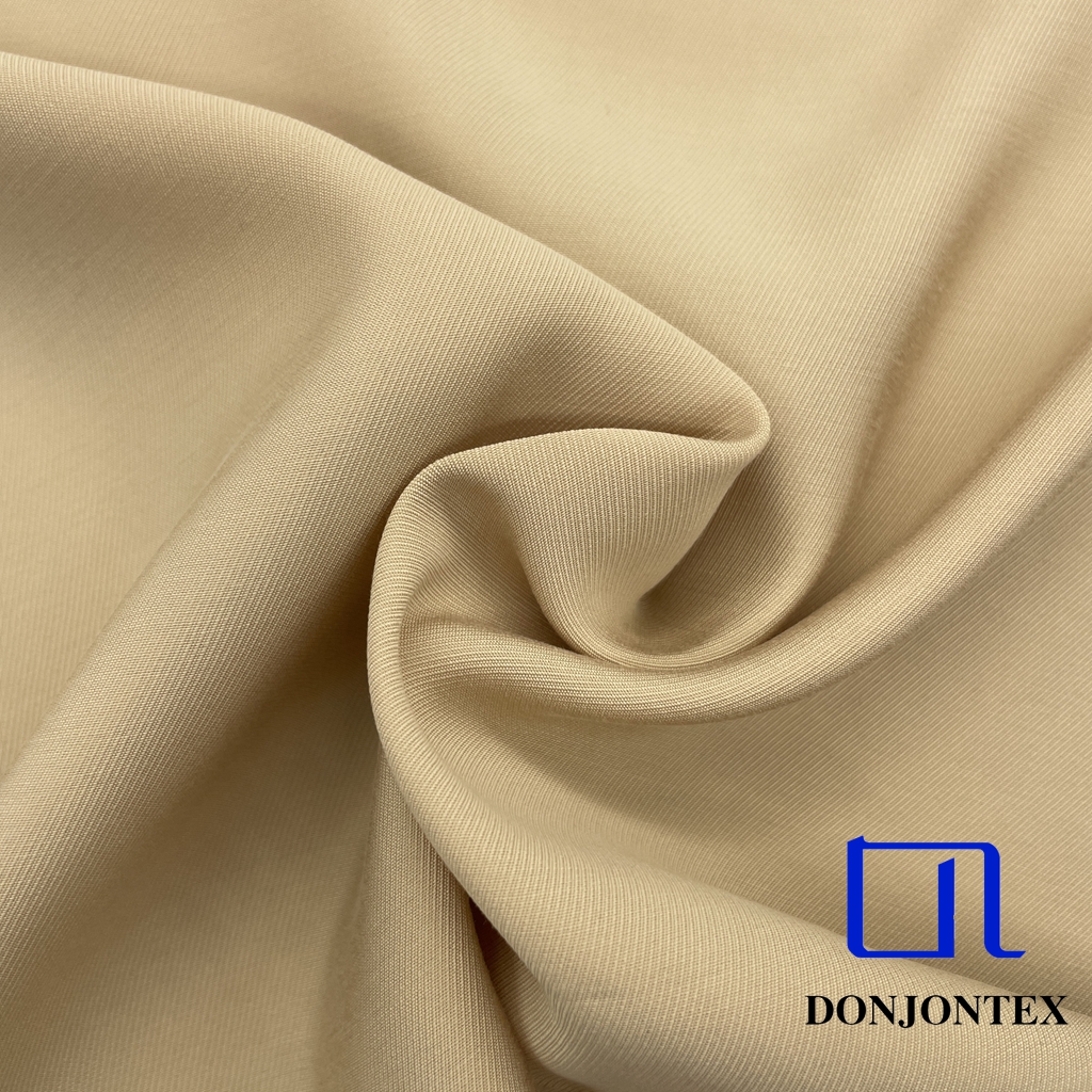 Luxury Feel Oeko-tex Standard Polyester Rayon Spandex Soft Touch Stretch Twill Style Fabric for Women Dress Abaya