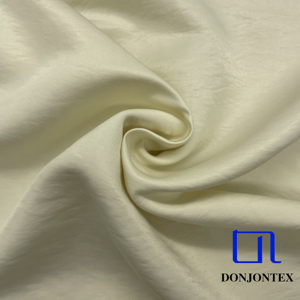 Latest Fashion Oeko-tex Standard Polyester Rayon Satin Fabric Cupro-like Twill Soft Feeling for Girls' Popular Dress