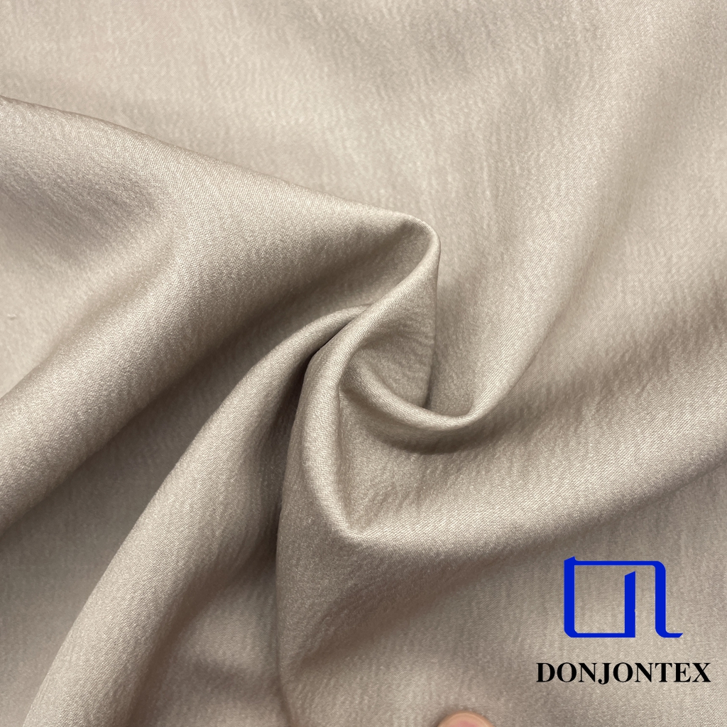 Exclusive Oeko-tex Standard Polyester Rayon Nylon Satin Fabric Cupro-like Plain Soft Feeling for Women Dress