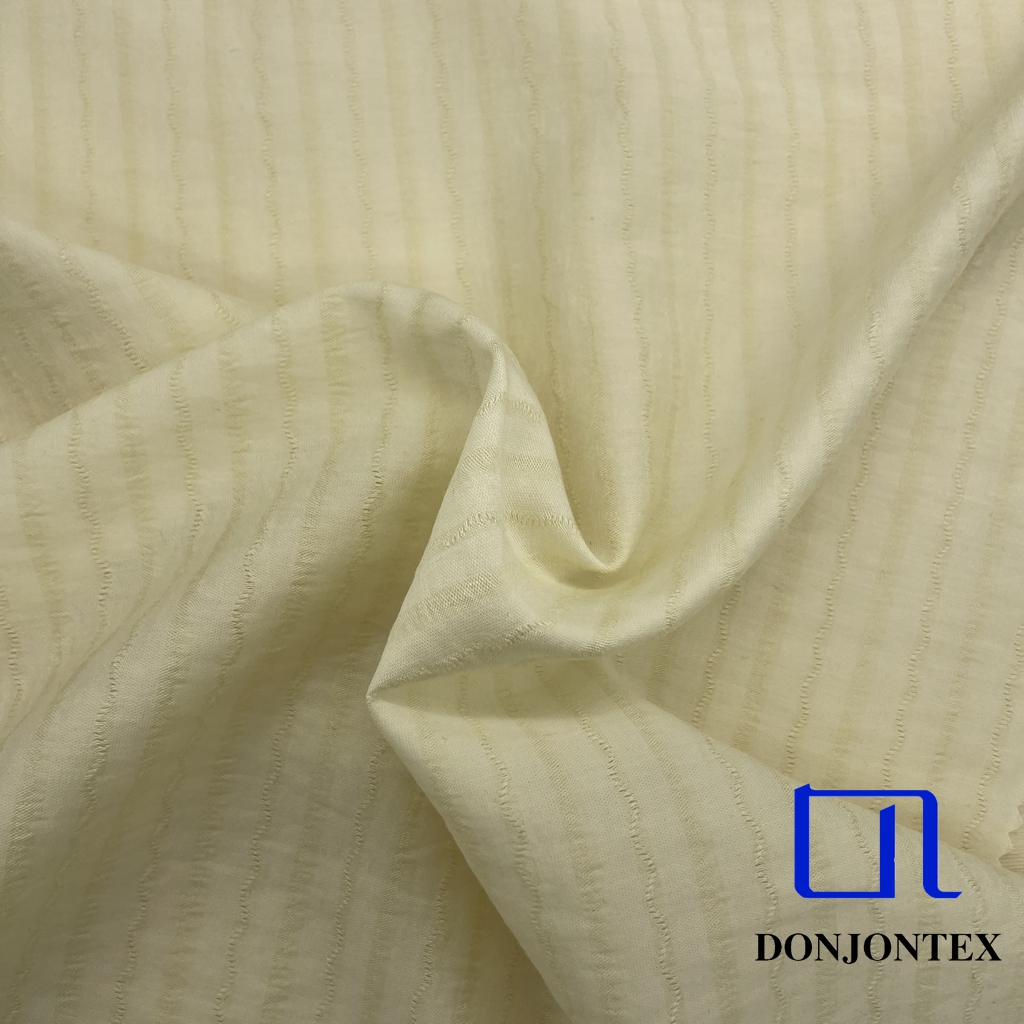 Hot Sale Nylon Lyocell Stripe Fabric Soft Touch Woven Textile for Women Blouse and T-shirts