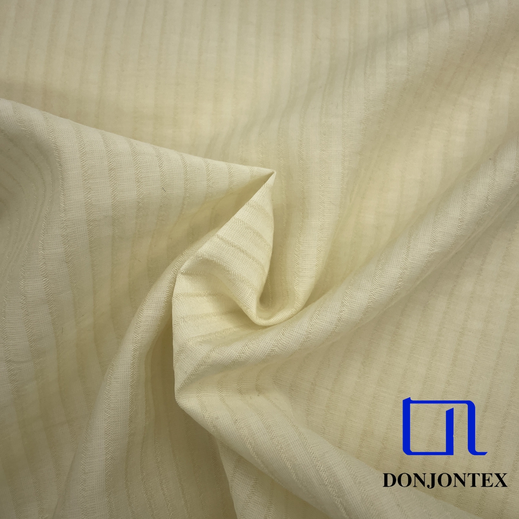 Hot Sale Nylon Lyocell Vertical Stripe Crepe Fabric Soft Touch Woven Textile for Women Blouse and T-shirts