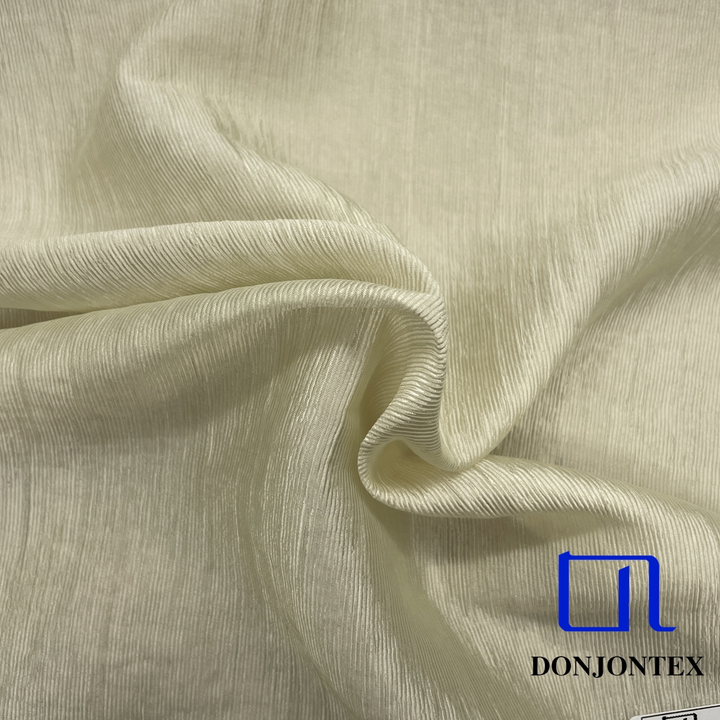 Latest Fashion Nylon Acetate-like Vertical Stripe Shiny Fabric Soft Touch Woven Textile for Women Blouse and T-shirts