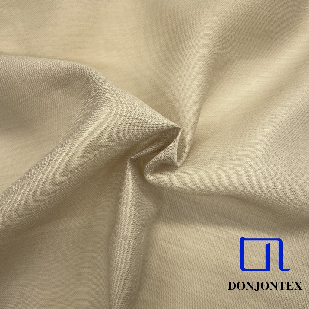 Factory Price Polyester Lyocell Wool Cationic Twill Fabric Soft Touch Woven Textile for Women Blouse and T-shirts