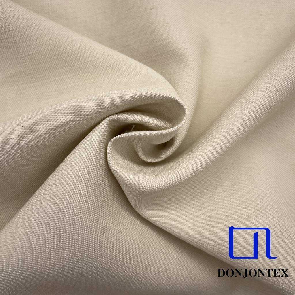 New Design Polyester Rayon Linen Nature Breathable Eco-friendly Fabric Twill for Summer Casual Dress