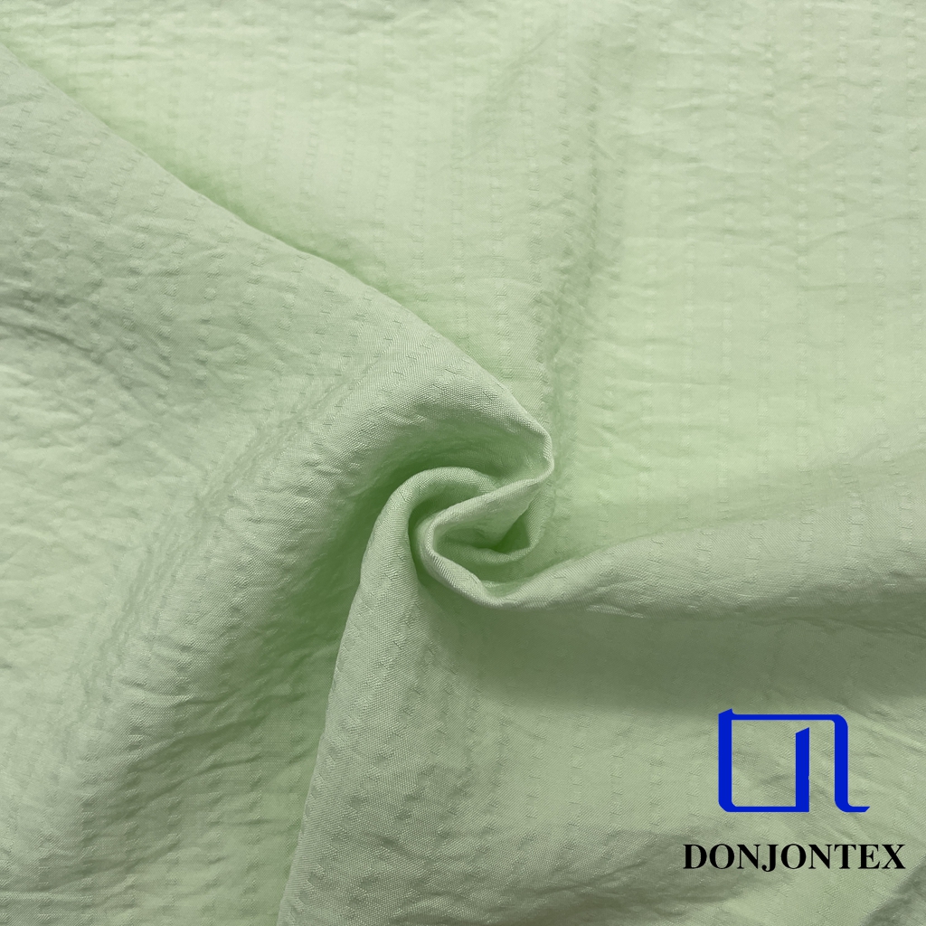 2025 New Design Nylon Rayon Fabric with Vertical Stripe for Beachwear and Women Dress