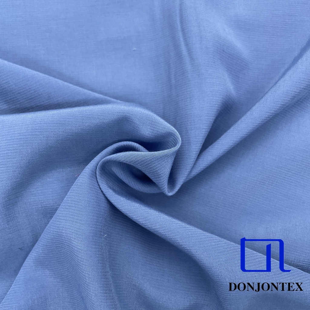 Latest Fashion Polyester Rayon Satin Fabric Recycled Polyester Cupro-like Soft Stretch Woven Fabric for Girls' Popular Dress