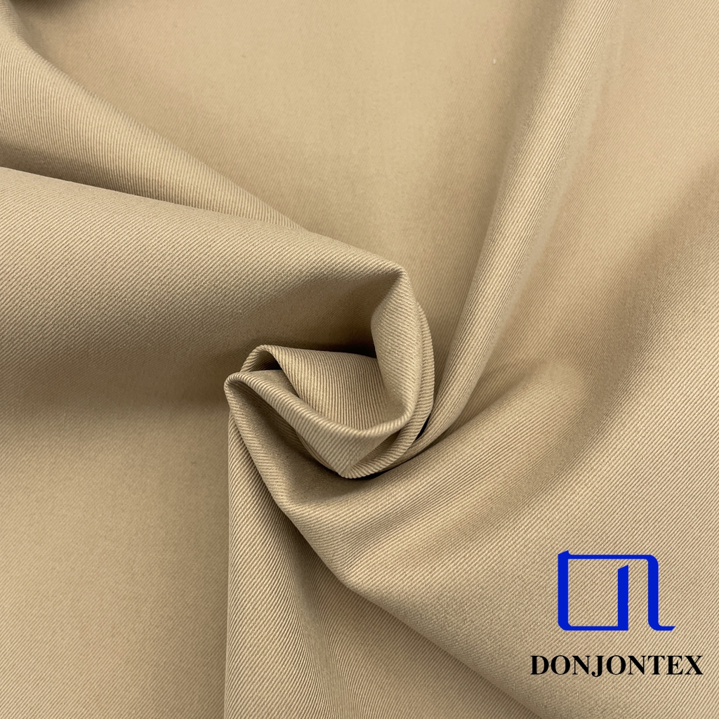 Eco-Friendly GRS Certified 100% Polyester Woven Cotton -Like Effect Twill for Men and Women's Coats Pants