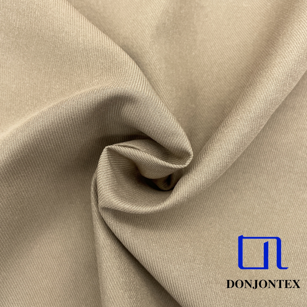 Premium Quality GRS Certified 100% Polyester Woven Cotton -Like Effect Twill for Men and Women's Coats Pants