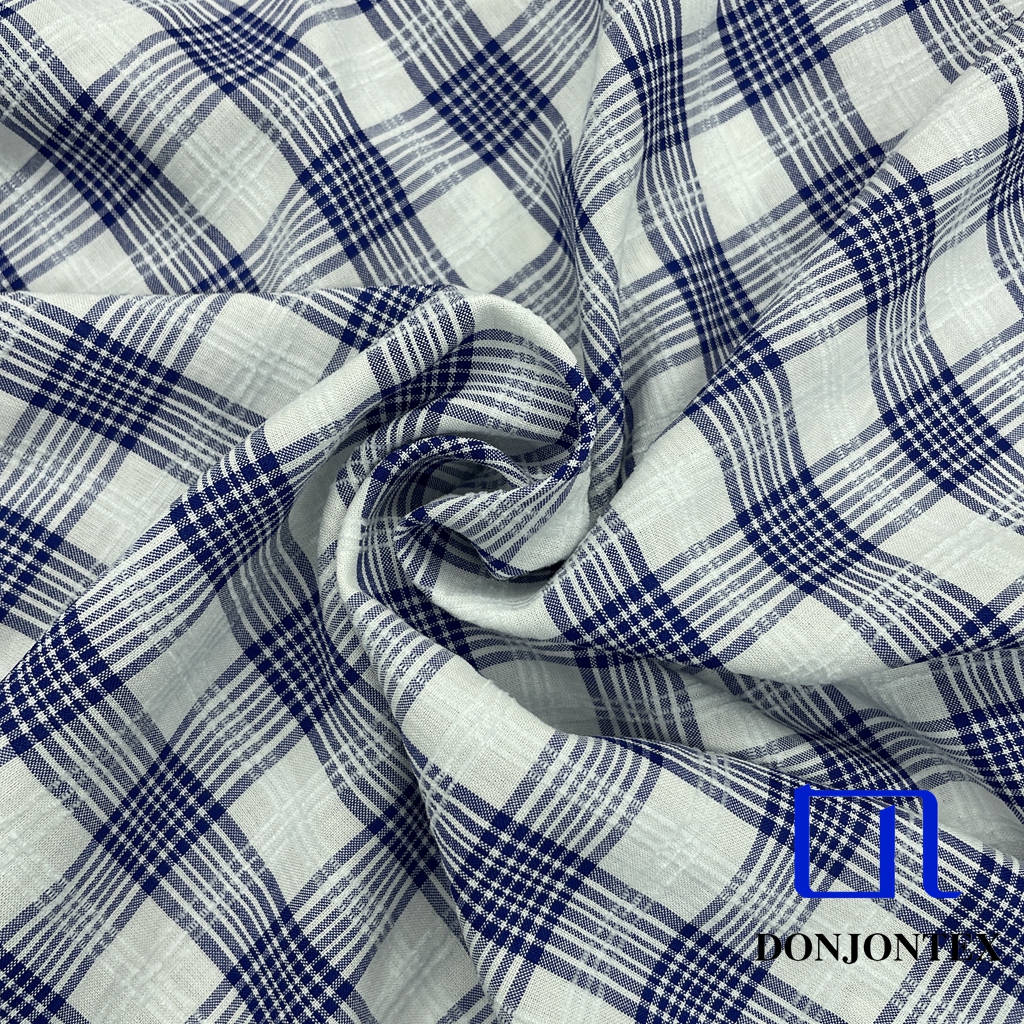 2026 New Design Polyester Rayon Nylon Cationic Chenille Woven Check Fabric with Soft Touch Feeling for Women Dress