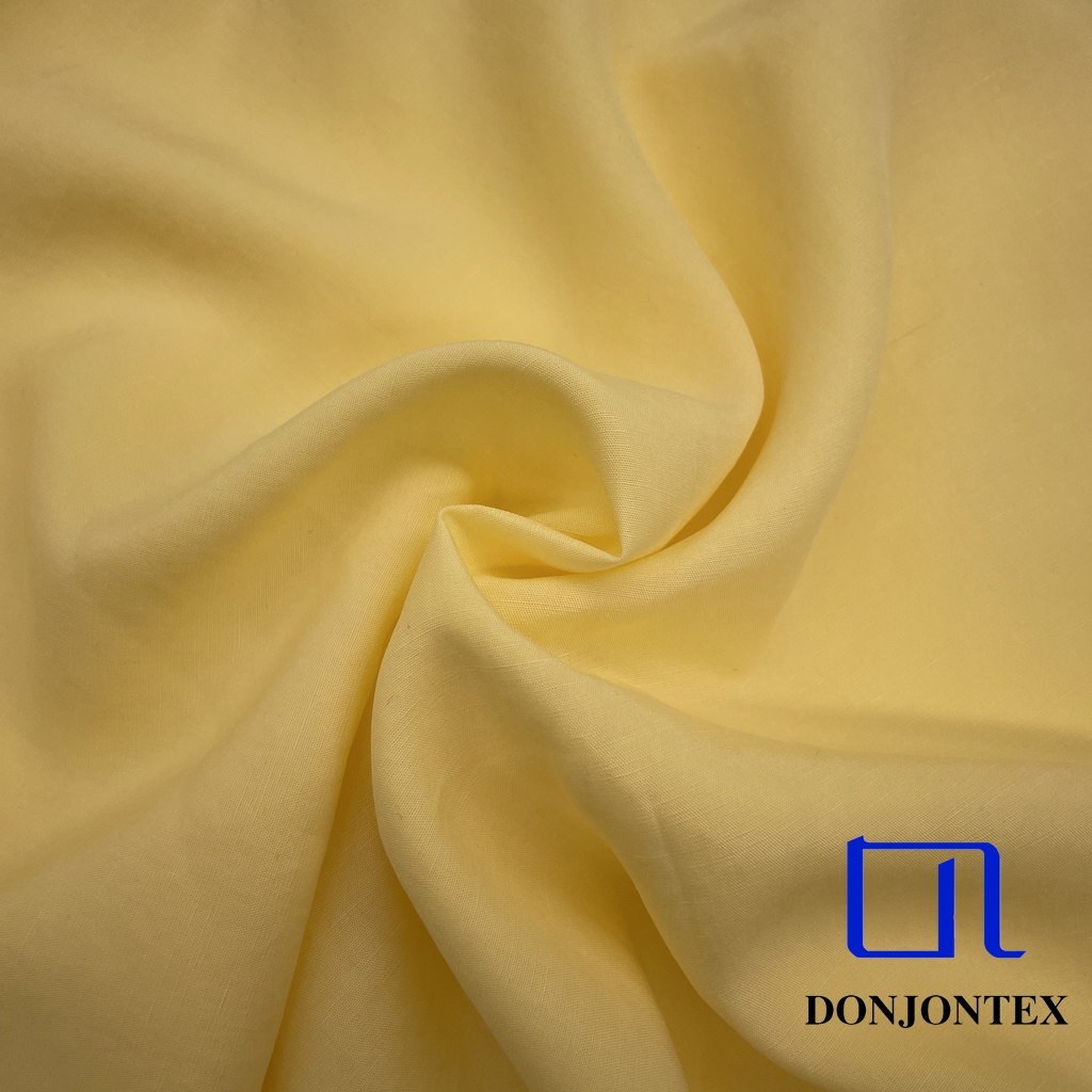 Eco-Friendly Lyocell Linen Fabric with Plain Dyed Pattern Weave for Women's Fashion T-Shirts