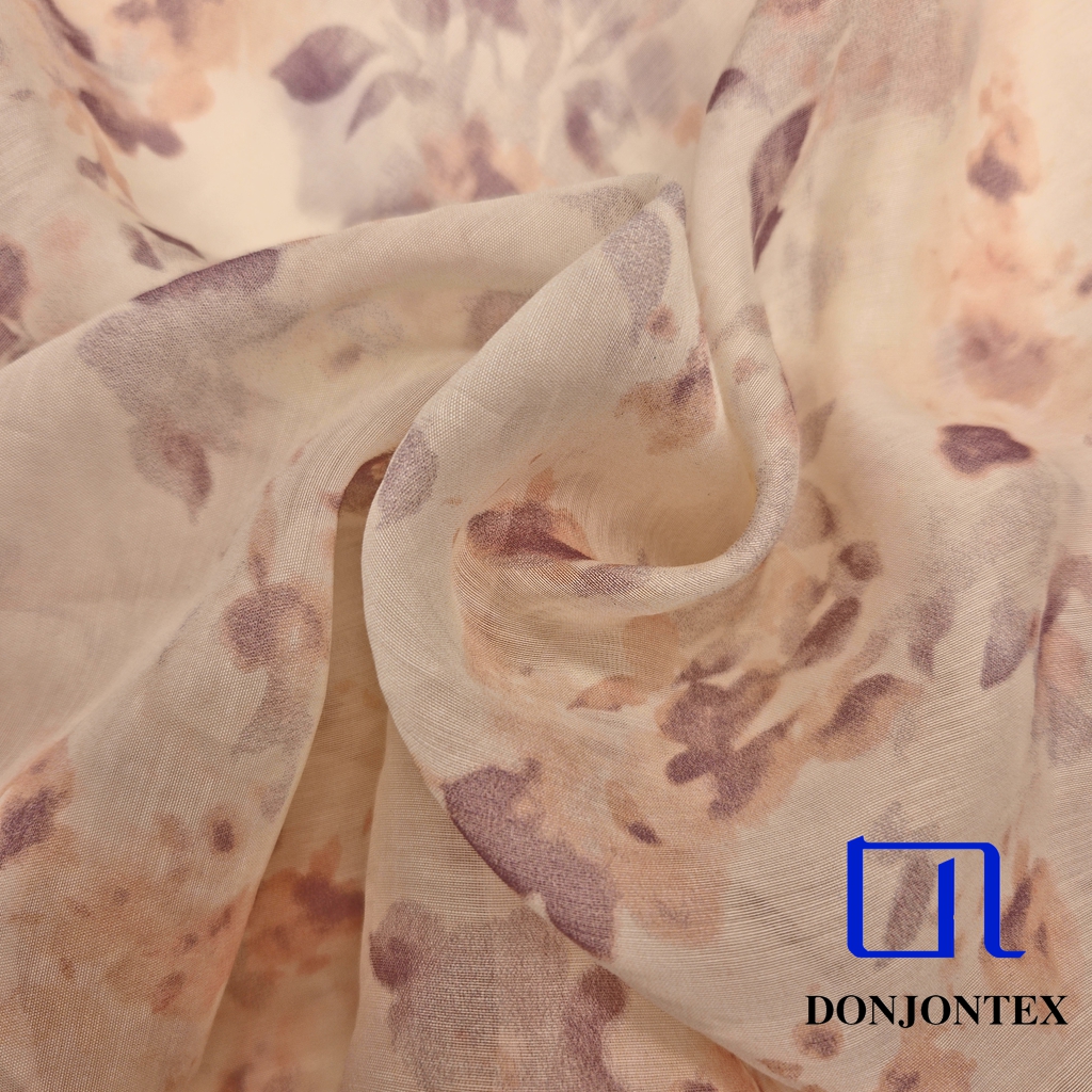 Premium Quality Eco-Friendly 60S Nylon Lyocell Fabric T-Shirts Flower Printed and Plain Weave for Women Dress