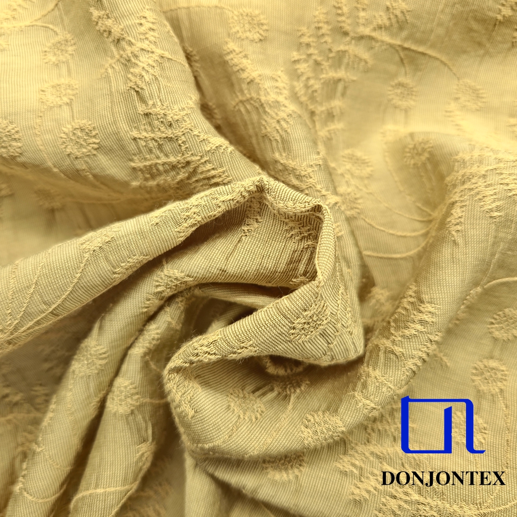 Hot Sale Nylon Rayon Jacquard Fabric Big Flower Pattern for Women's Fashion Dresses and Summer Shirts