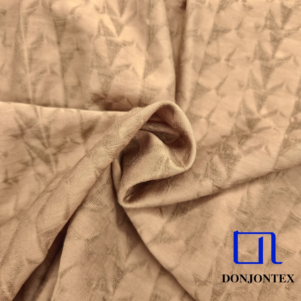 Hot Sale Nylon Rayon Geometry Jacquard Fabric Big Flower Pattern for Women's Fashion Dresses and Summer Shirts